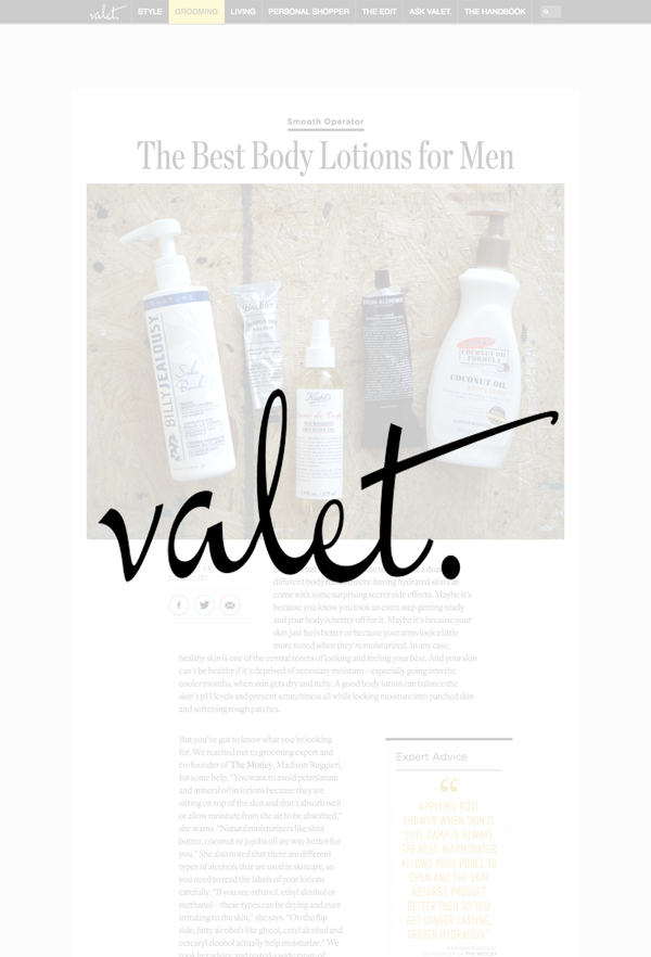 ValetMag - The Best Body Lotions for Men