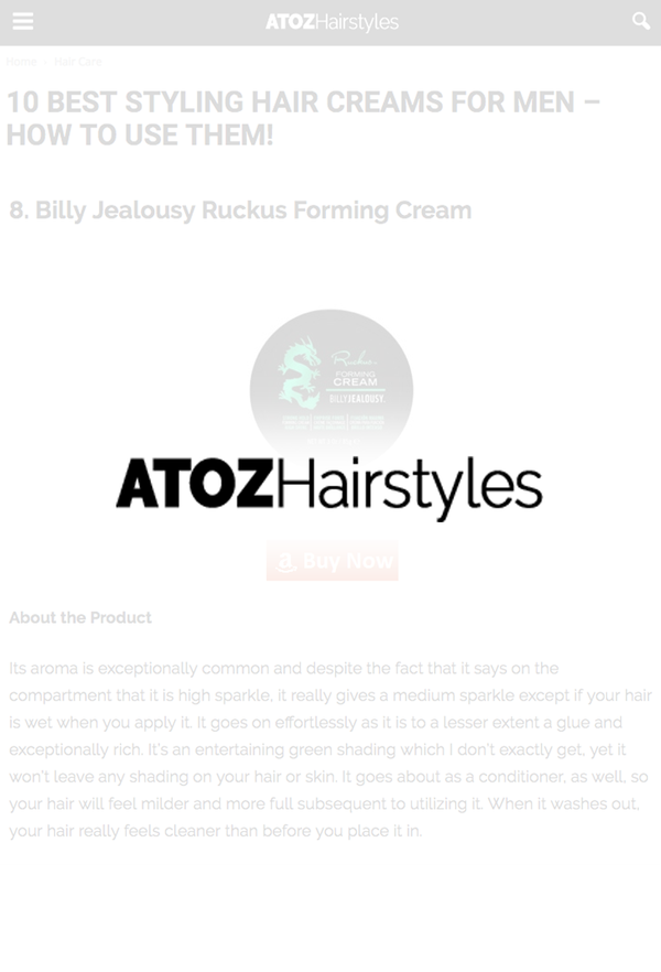 ATOZHairStyles: 10 Best Styling Hair Creams for Men