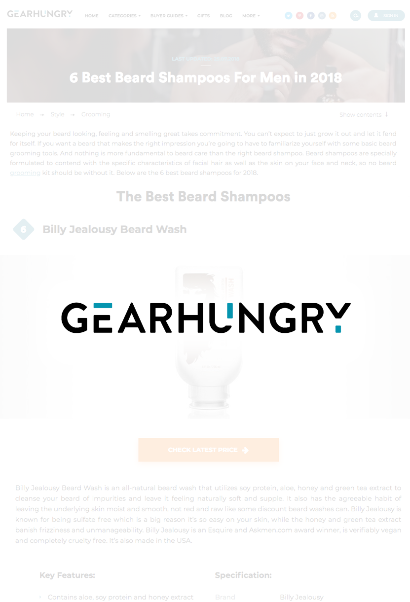 GearHungry: 6 Best Beard Shampoos for Men in 2018