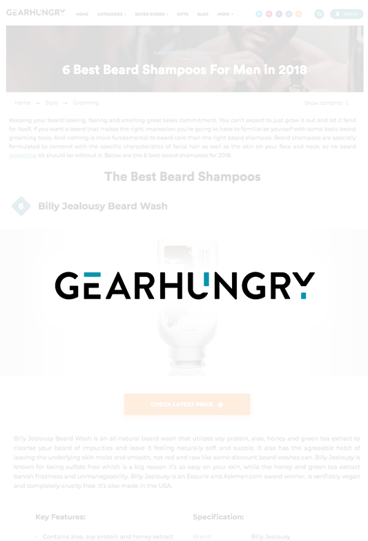 GearHungry: 6 Best Beard Shampoos for Men in 2018